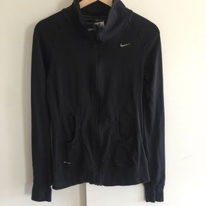 Nike zip up black sz S